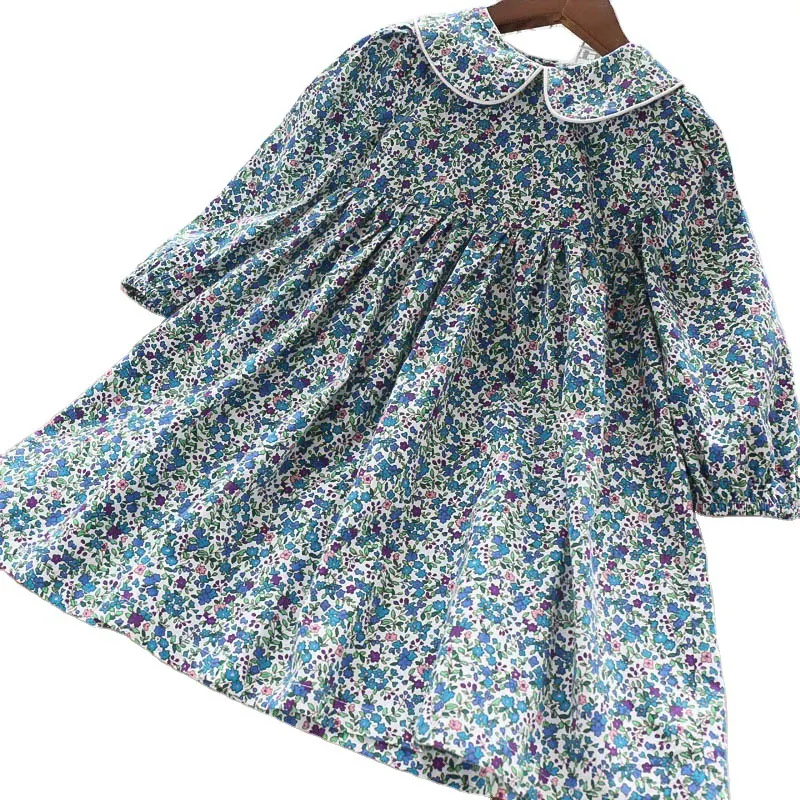 Title 3, Vestido longo floral de algodão para meninas, c...