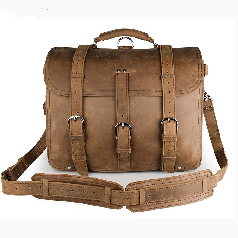 Title 11, Crazy Horse Leather Tote Bag – Durable and Spac...