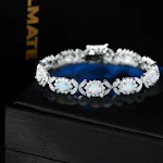 Pulseira de moda com zircônia e opala, um acessório feminino deslumbrante. Adicione brilho e sofisticação ao seu estilo com esta joia. — foto 11