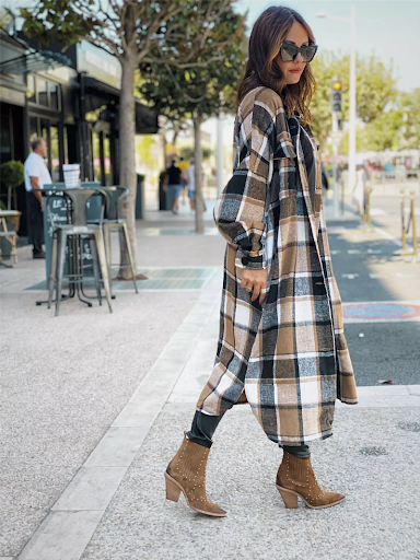 Title 8, Long trench coat side slit lapel slim fit