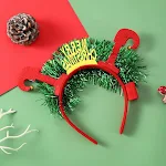 Tiara de cabelo de Natal com luzes LED, árvore de Natal, floco de neve ou chifre de veado. Headband com pisca-pisca para celebrar o Natal. — foto 11