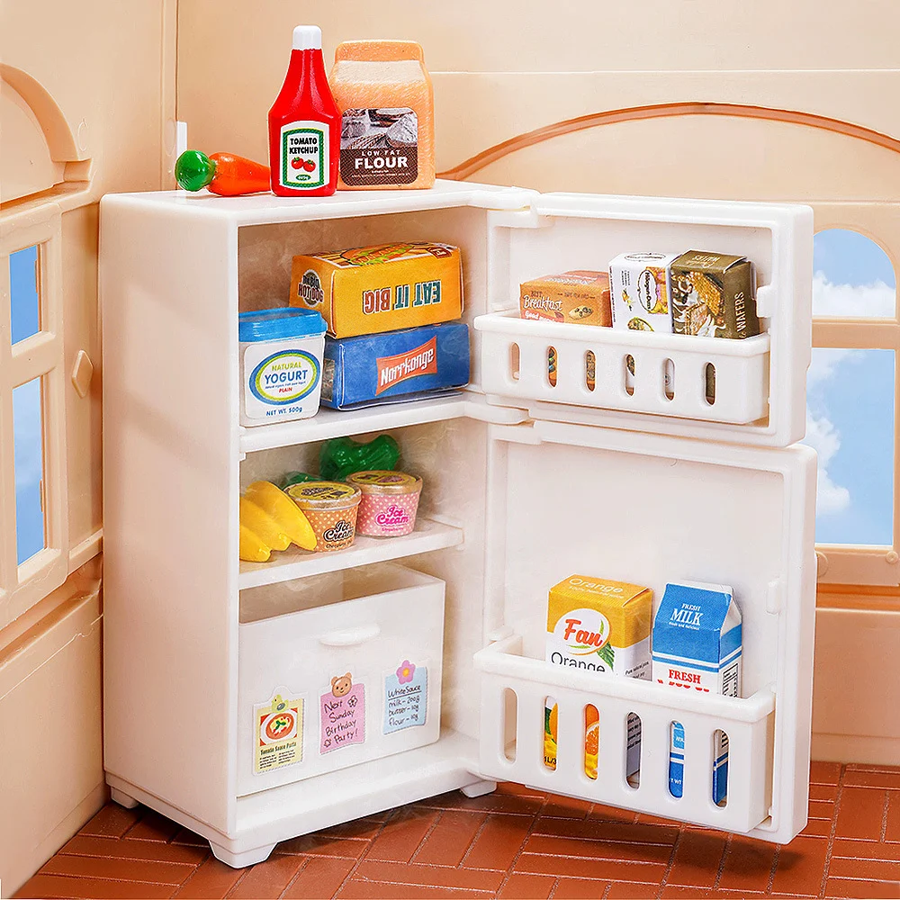 Mini Geladeira Branca para Cozinha de Brinquedo Acessórios Estimula a imaginação e o aprendizado de habilidades culinárias em crianças. — foto 13