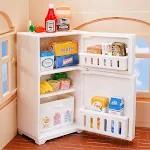 Mini Geladeira Branca para Cozinha de Brinquedo Acessórios Estimula a imaginação e o aprendizado de habilidades culinárias em crianças. — foto 13