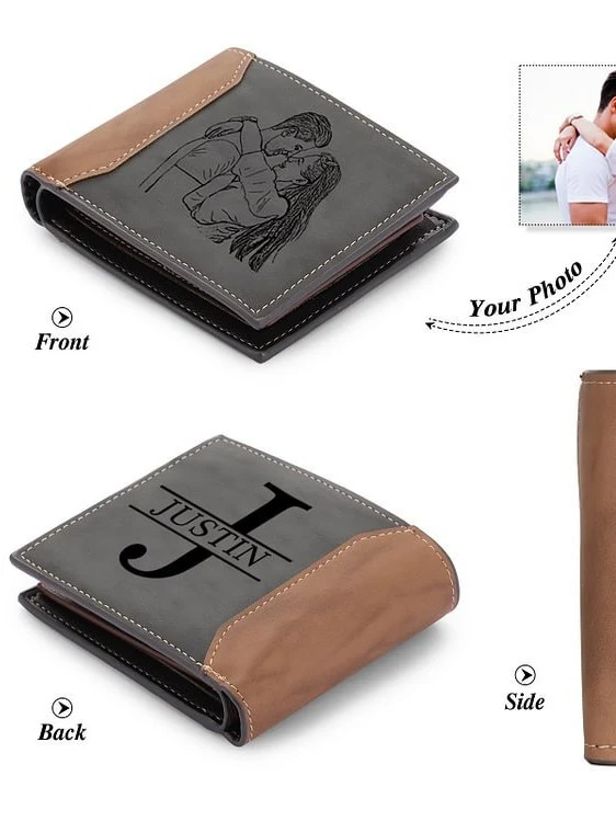 Carteira masculina para o Dia dos Pais, com design elegante, várias divisórias e espaço para cartões. Um presente durável e sofisticado. — foto 2