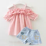 Conjunto camiseta e jeans infantil — conforto e estilo para todas as brincadeiras e passeios. Roupa perfeita para crianças. — foto 3