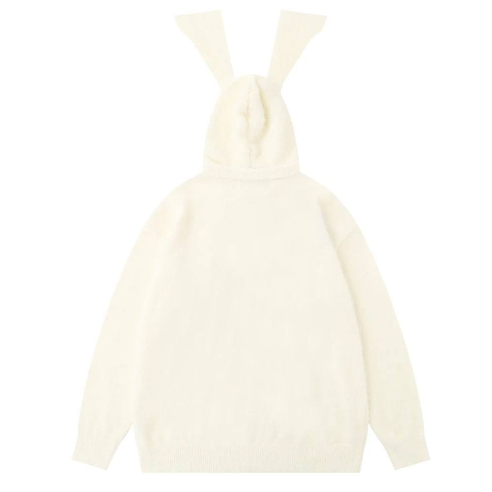 Title 11, Cute Rabbit With Long Ears Hooded Sweater Fake ...