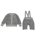 Striped pleteni džemper Cardigan Dvodelni set — foto 4