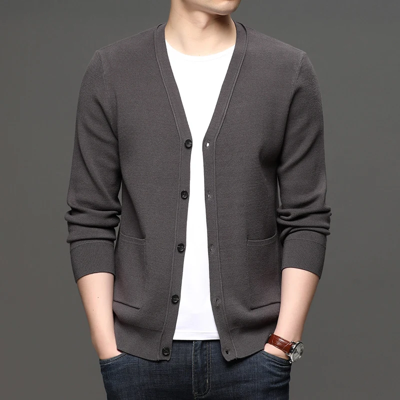 Youth Knitwear Solid Color Casual Jacket Comfortable and Stylish Perfect for Everyday Wear Versatile and Modern Fashion — photo 3