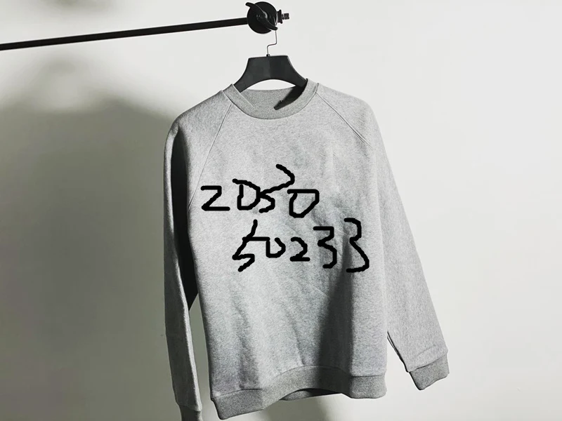 Title 2, Mens round neck embroidered long sleeve top of...