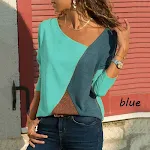 Contrast round neck T-shirt, comfortable and versatile for everyday wear. Stylish design perfect for casual looks. A war — photo 7