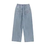 Men's Letter Embroidery Denim Straight-leg Trousers, a comfortable and stylish choice for everyday wear, offering a mode — photo 4