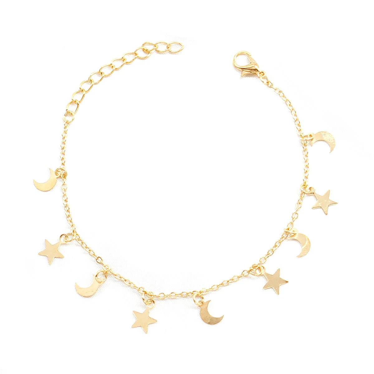 Pulseira Combinação Estrela Lunar de Moda Europeia e Americana, um acessório estiloso para mulheres que amam moda, perfeito para presentear. — foto 6
