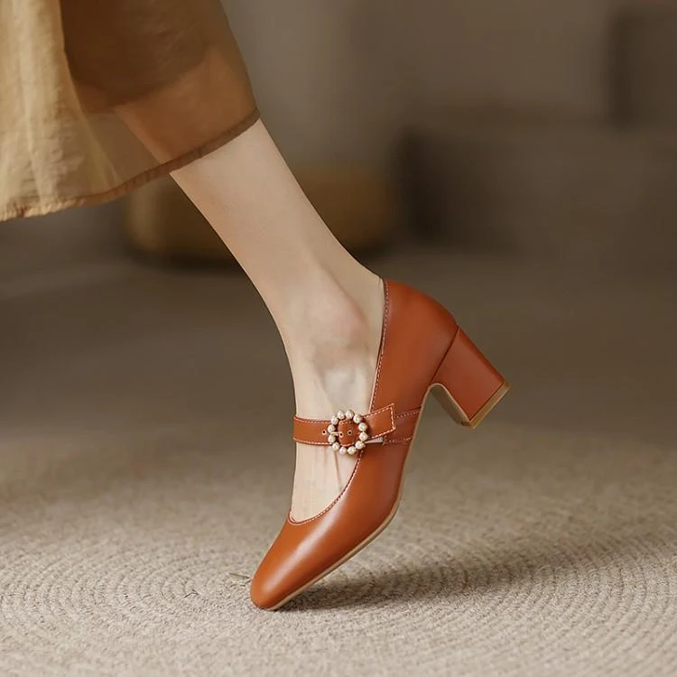 Title 6, Retro Mary Jane Schuhe mit mittlerem Absatz, Da...