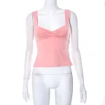 Women's Square Collar Camisole Pleated Top Comfortable and Stylish Everyday Wear. Versatile Design for Any Occasion, Per — photo 5
