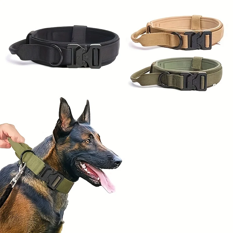 Heavy Duty Military Tactical Dog Collar With Handle Ultimate Control and Comfort for Medium and Large Dogs Training and — photo 9