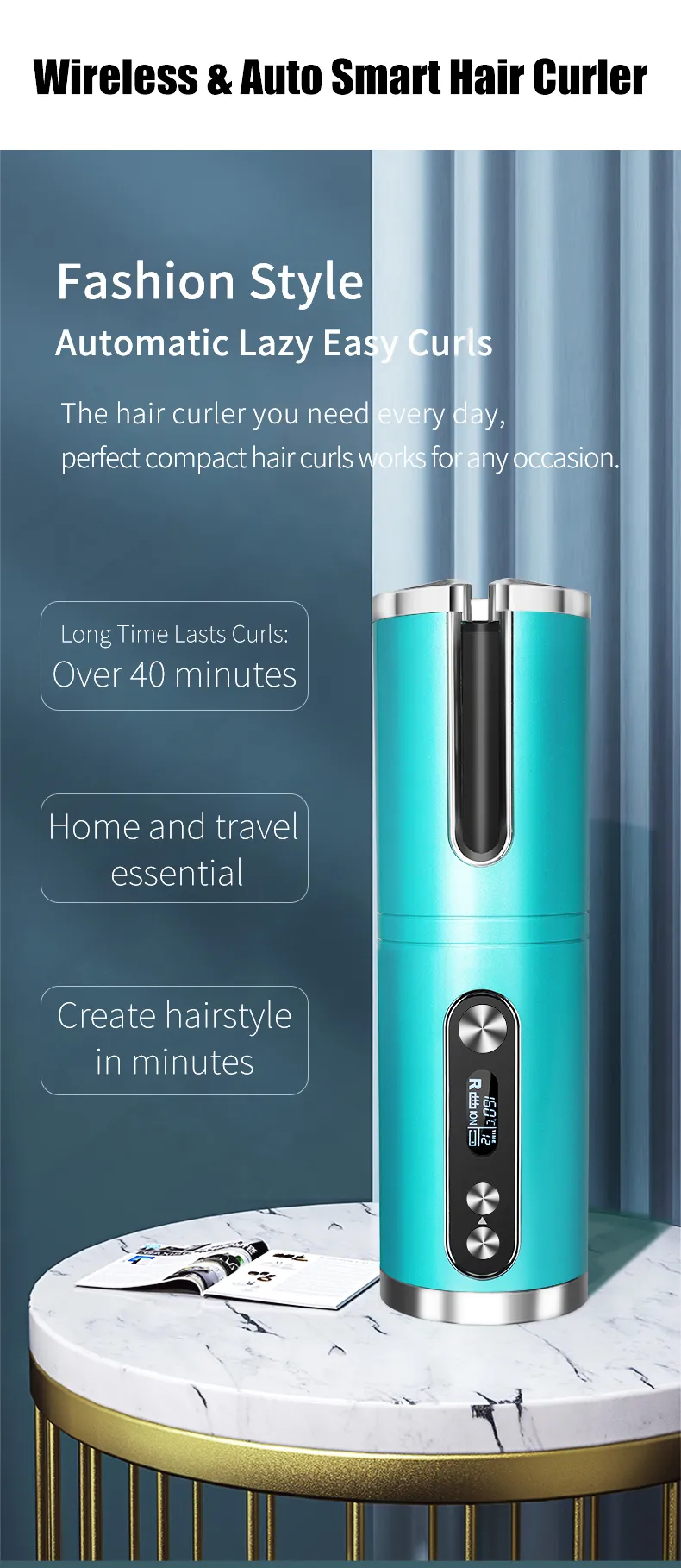 Title 4, Automatic rotating electric curling iron
