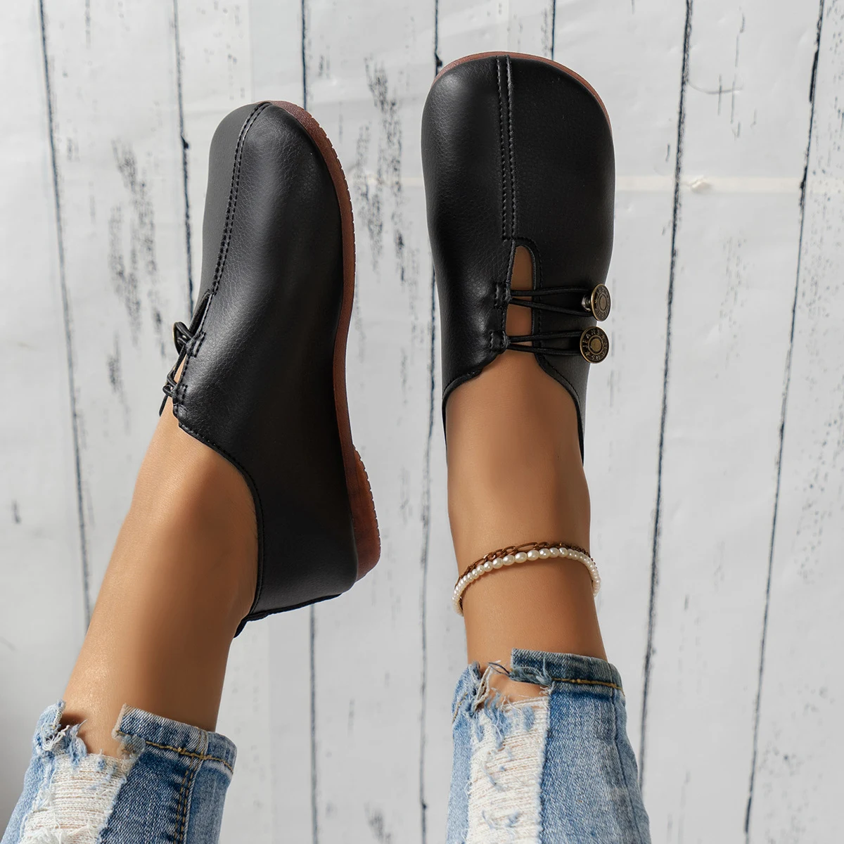 Title 2, Womens Casual Square Toe Flats