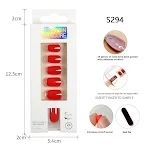 Back Glue Fake Nails 24 Pieces Removable Instant Manicure Easy to Apply and Remove False Nail Tips for a Perfect Look Qu — photo 16