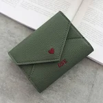 Carteira porta-cartões Love ultrafina de couro simples com porta-moedas, ideal para cartões, moedas e dinheiro, leve e prática. — foto 2