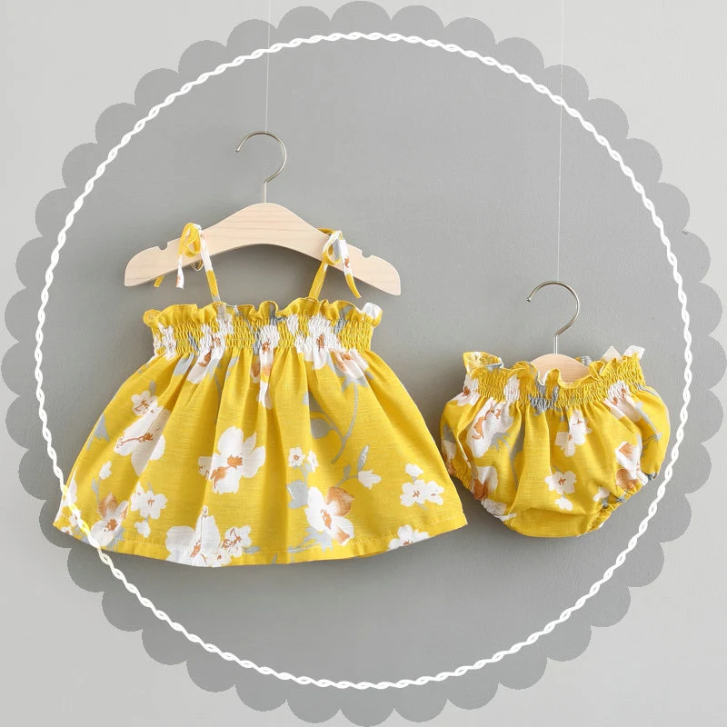 Vestido de princesa coreana de verão para bebê Saia de bebê Roupa de menina Vestido leve e fresco Ideal para dias ensolarados e festas Conforto e estilo — foto 4