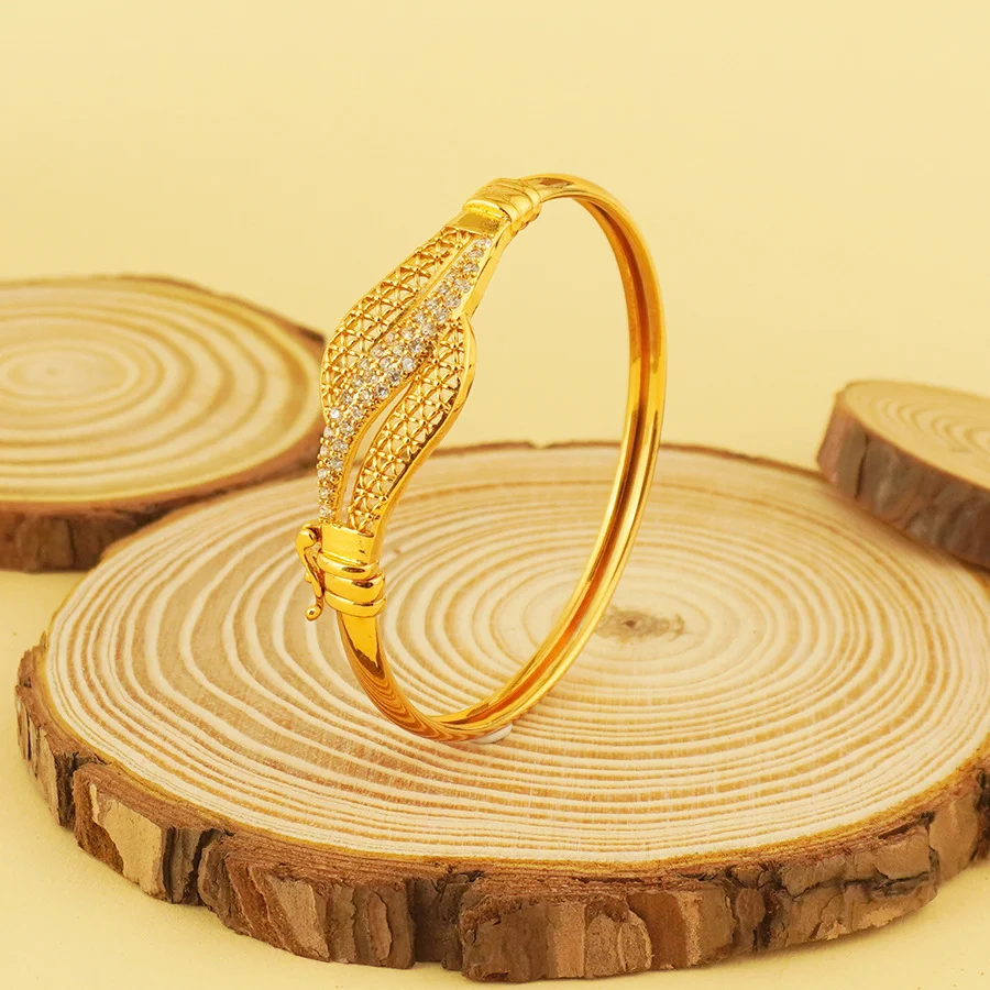 Title 4, Pulseira Zircônia Folheada a Ouro Conjunto Joia...