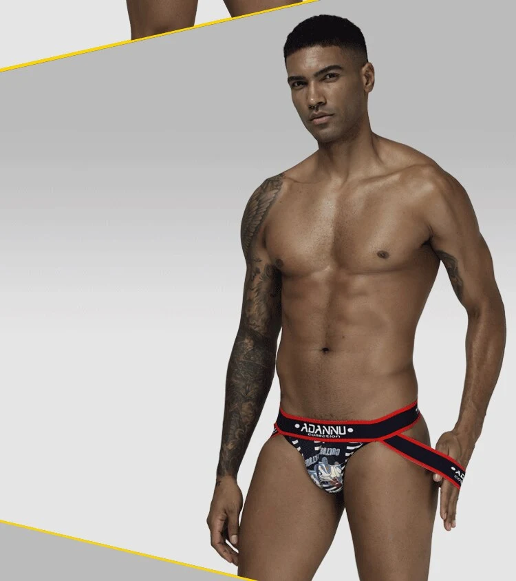 Title 25, Mens Breathable Stretch Big Pouch Double Thong...