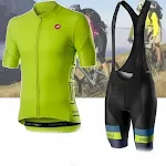 Conjunto Jersey de ciclismo manga curta com suspensório, design confortável e respirável para homens e mulheres, ideal para pedalar. — foto 13