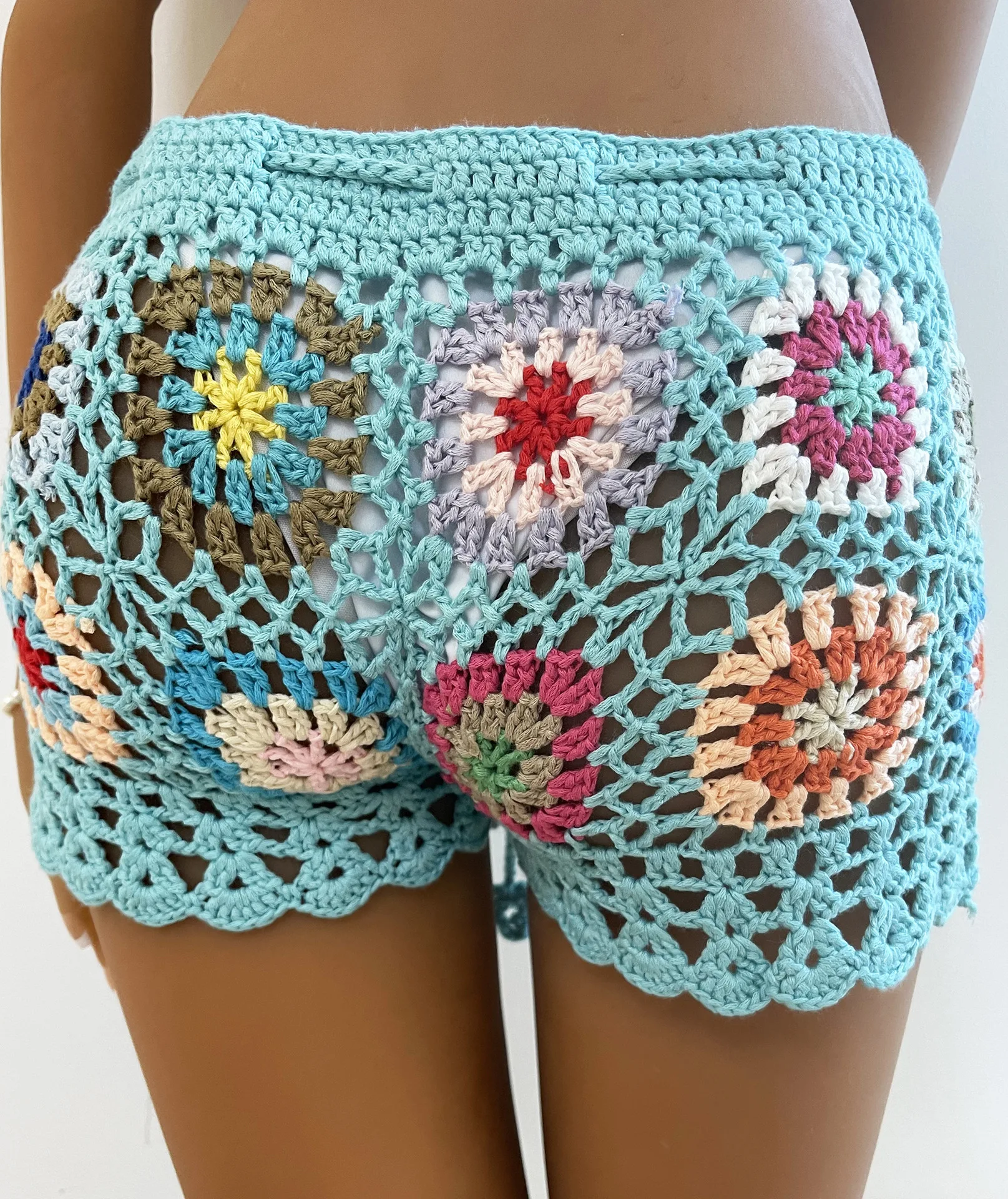 Title 24, Dames gehaakte strandshorts, perfect voor een c...