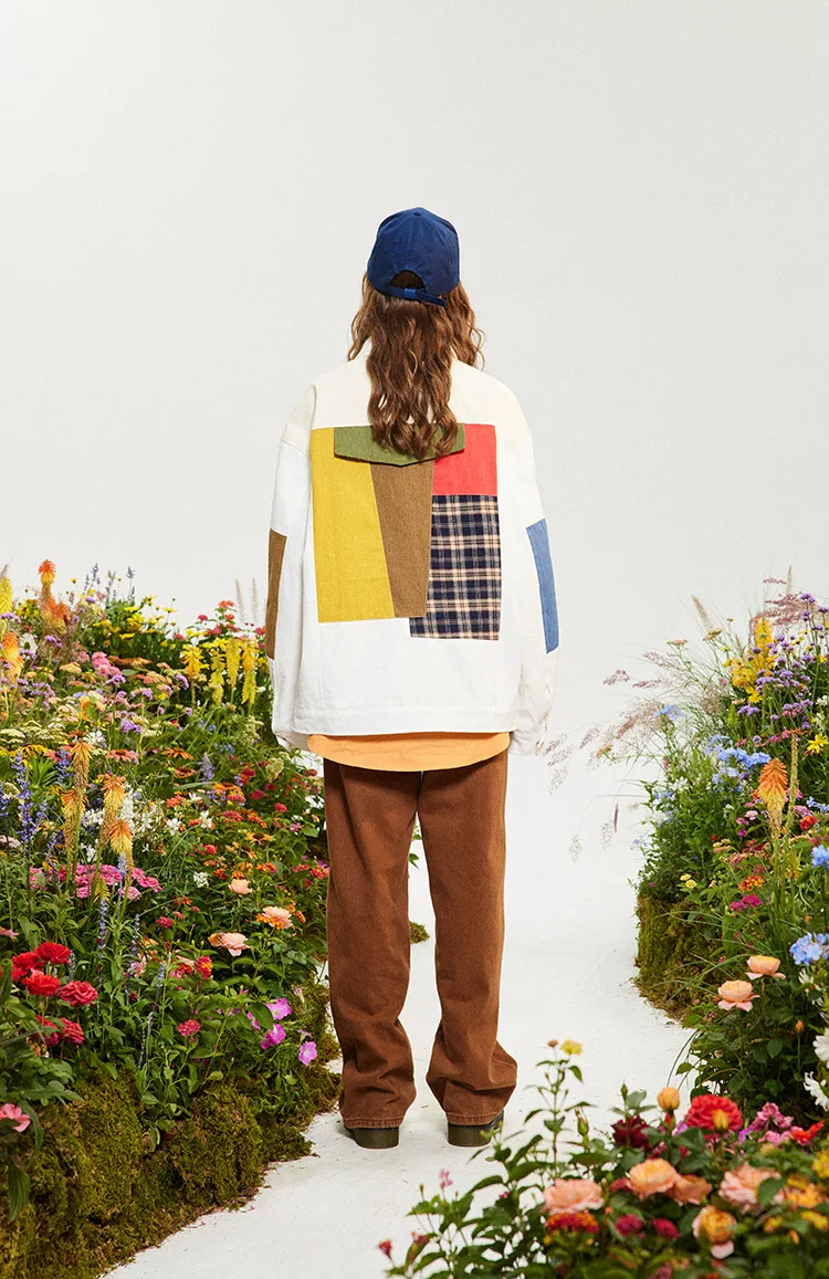Title 4, American Style Loose New Patchwork Contrast Col...