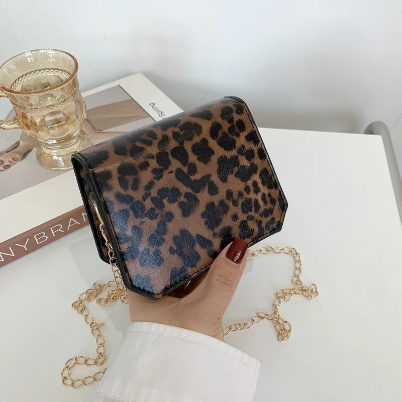 Women's Korean Version Cow Pattern Chain Lipstick Bag, Western Style Fashionable Handbag, Perfect for Going Out and Keep — photo 1