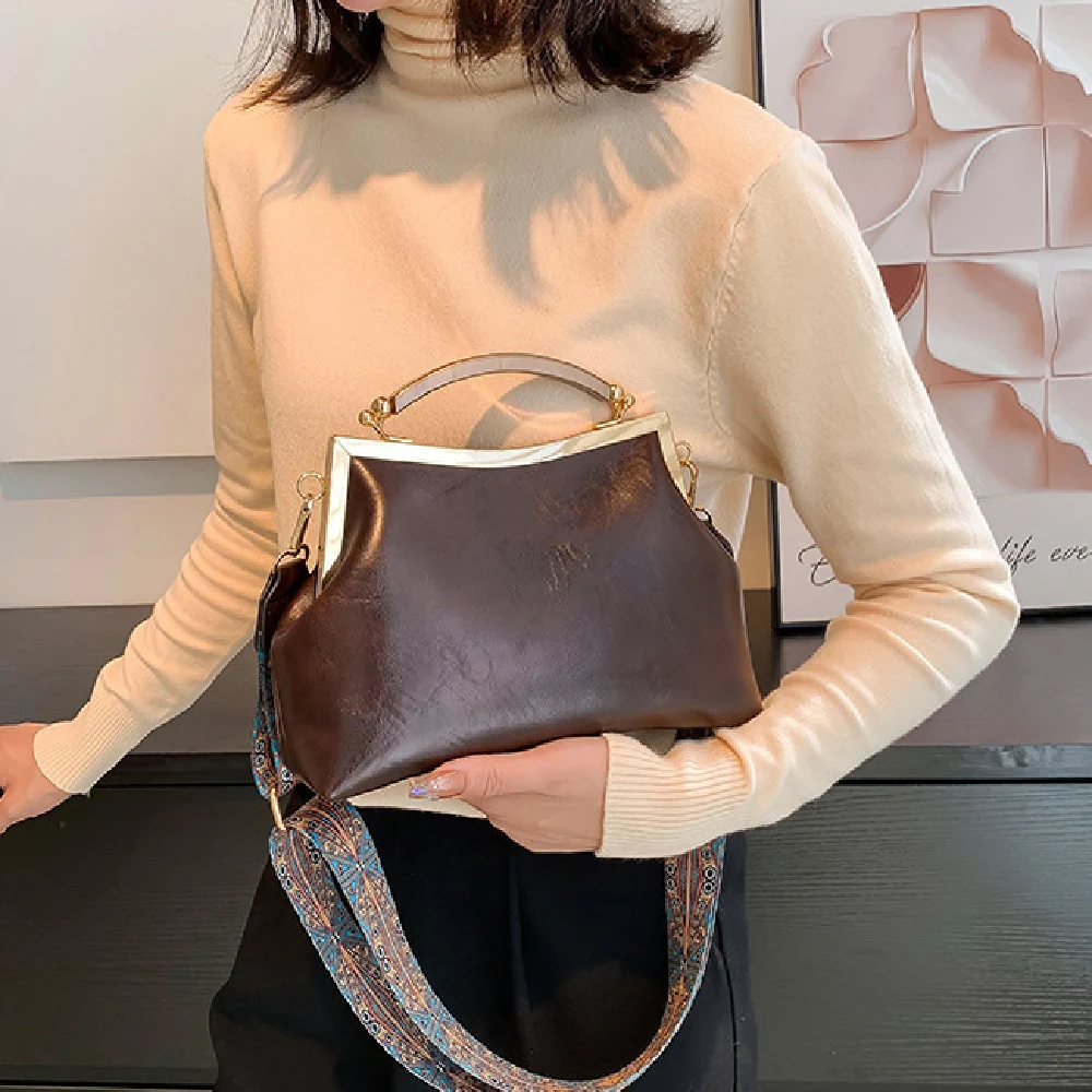 Borsa a tracolla da donna, alla moda e versatile. Perfetta per l'uso quotidiano, comoda e capiente, ideale per ogni occasione. — foto 2
