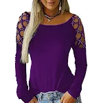 Blusa Feminina com Gola Redonda, Strass Quente Vazado. Ideal para festas e noites, um toque de brilho e elegância para um look deslumbrante. — foto 8