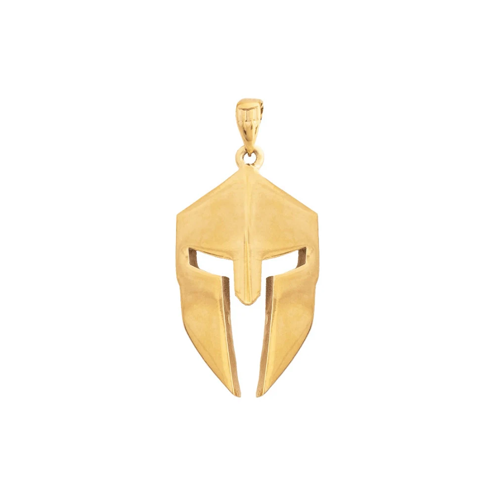 Colar com pingente de máscara do herói espartano clássico e minimalista, aço inoxidável para homens, ornamento de aço titânio. — foto 13