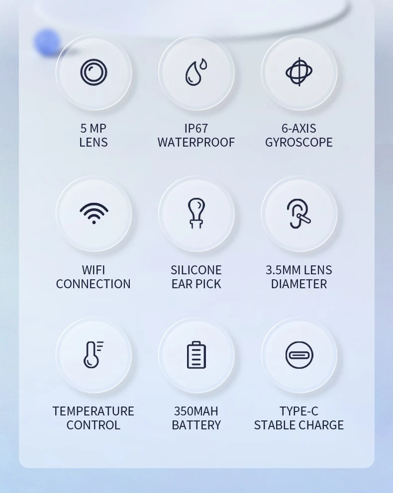 Title 11, Visual Ear Pick Endoscope Smart WiFi Ear Cleani...