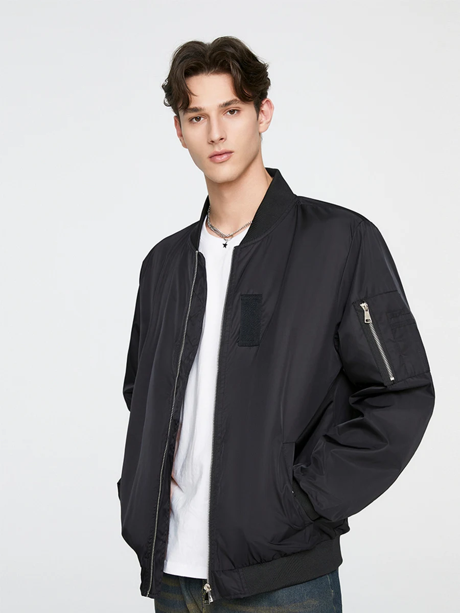 Title 7, Retro Fashion Brand Jacket Stand Collar Pilot L...