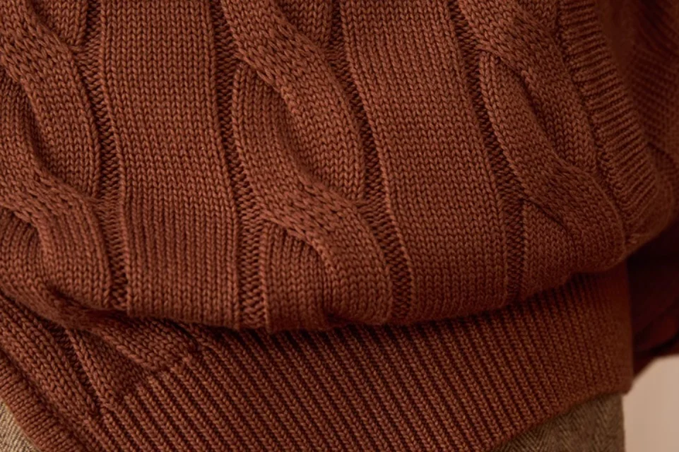Pure Cotton Knitted British Thickened Heavy Weight Twisted Double Zipper Cardigan. Superior warmth and comfort. A stylis — photo 2
