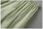 Calças femininas casuais de cintura elástica e soltas estilo bloomers, perfeitas para um visual descontraído e confortável no dia a dia. — foto 2