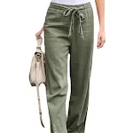 Women's Cotton And Linen Casual Solid Color Pants. Comfortable, breathable pants perfect for everyday wear and a relaxed — photo 7