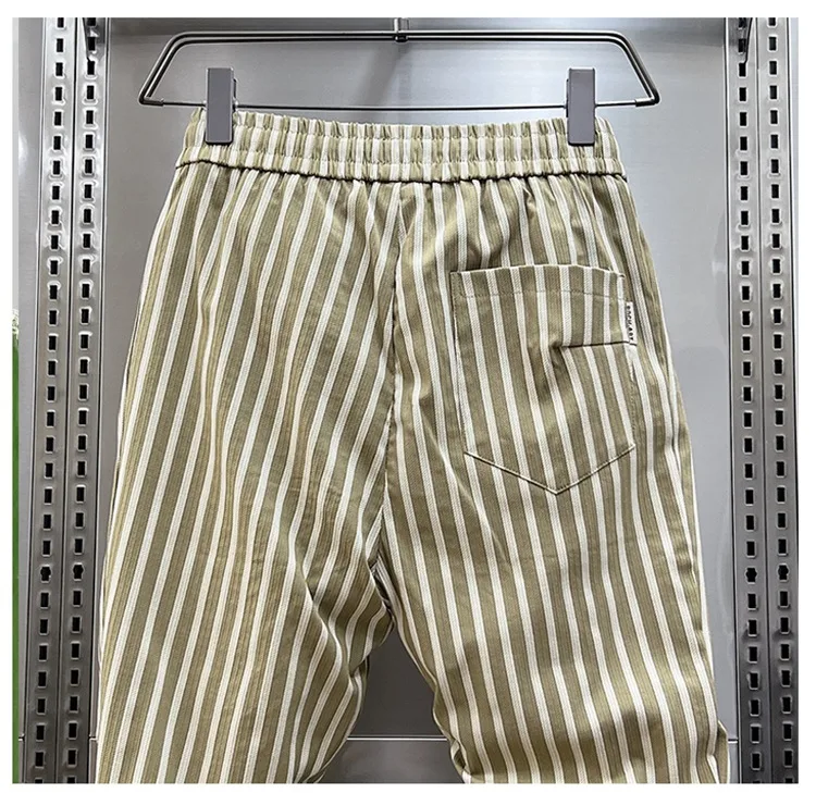 Men's Striped Pants Summer Thin Casual Slim Fit, lightweight and breathable, perfect for warm weather, stylish design, c — photo 4