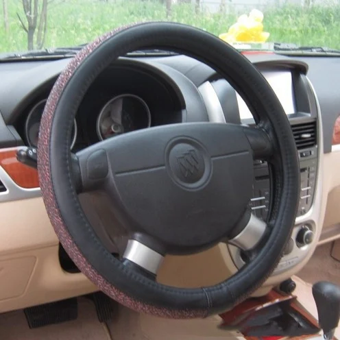 Title 7, Carved Ice Silk Steering Wheel Cover Non-Slip B...