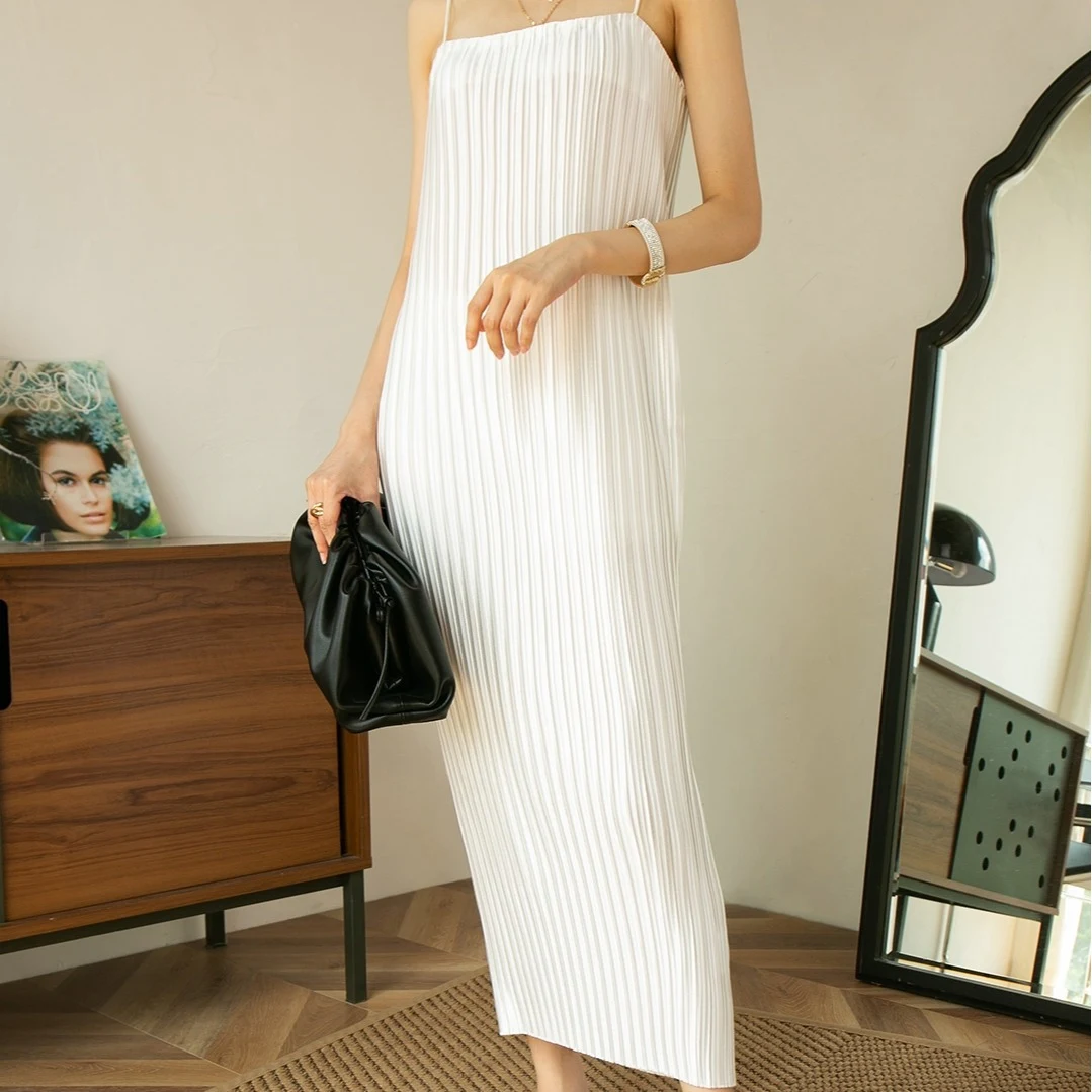 Seaside Resort Beach Collarbone One Shoulder Dress. This dress is perfect for resorts, offering a stylish and comfortabl — photo 3