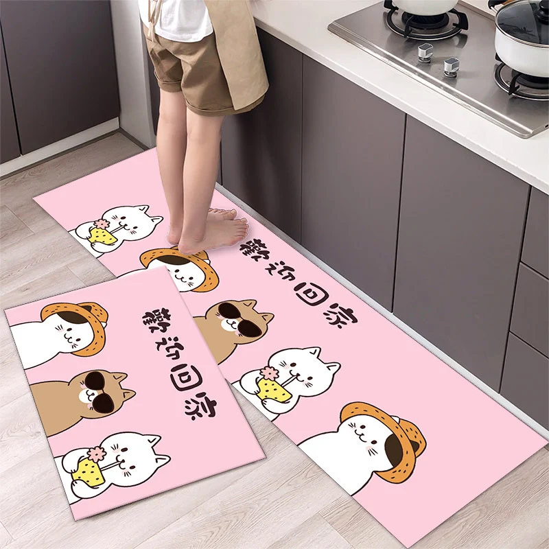 Title 13, Cartoon Floor Mat Kitchen Strip Rug, simple and...