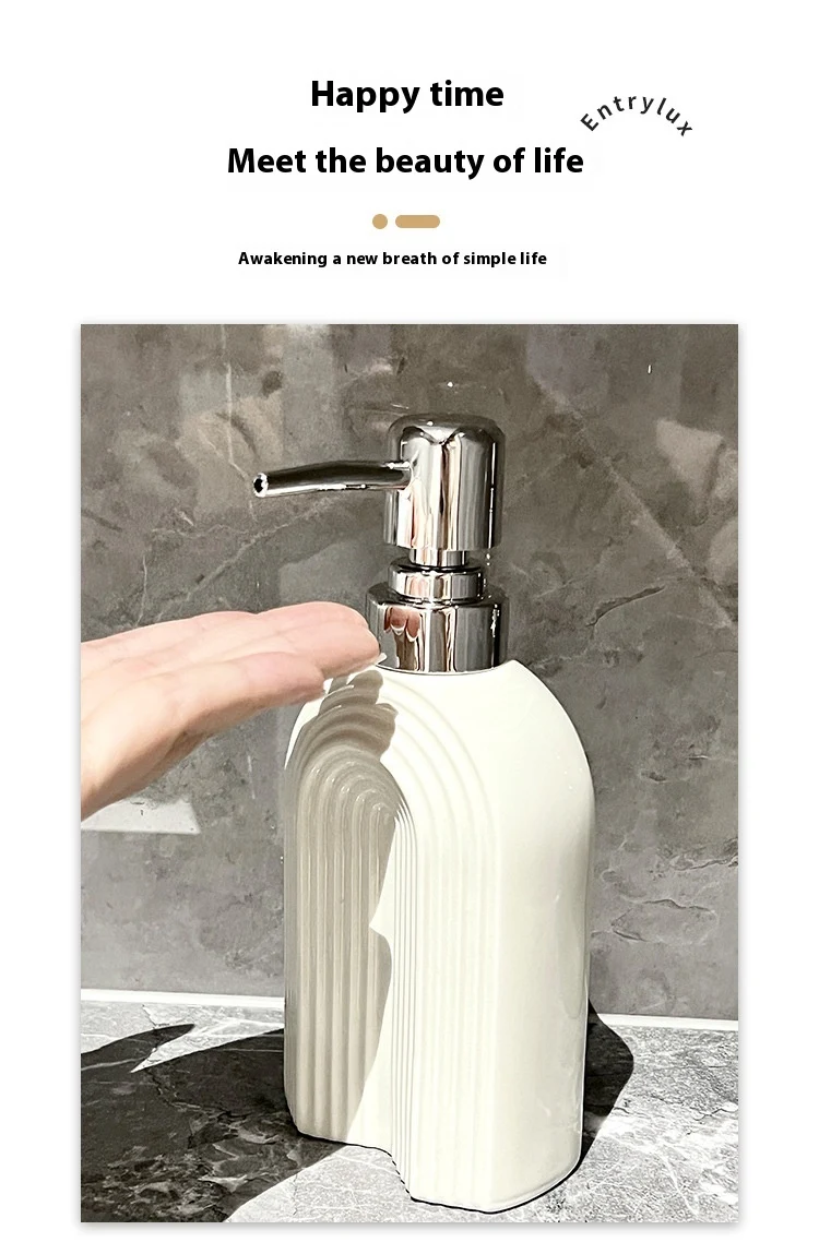 Ceramic Large Capacity Shower Gel and Shampoo Travel Bottle, providing a stylish and practical solution for travel. — photo 8