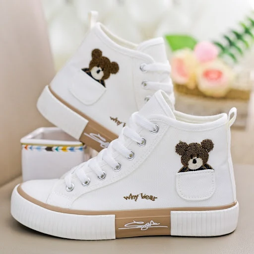 Title 3, Damen Fashion Pocket Bear High Top Schuhe. Modi...
