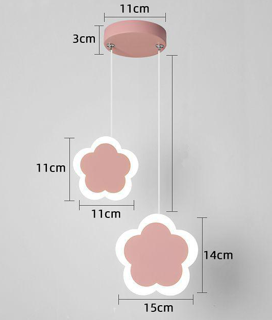Luminária de teto infantil com coração, borboleta e flores. Abajur para quarto, design criativo e encantador, ideal para crianças. — foto 10