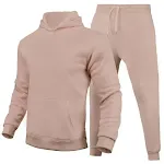 Completo con cappuccio tinta unita uomo Slim Fit Abbigliamento maschile casual e confortevole, perfetto per un look moderno e versatile. Ideale per ogni giorno. — foto 2