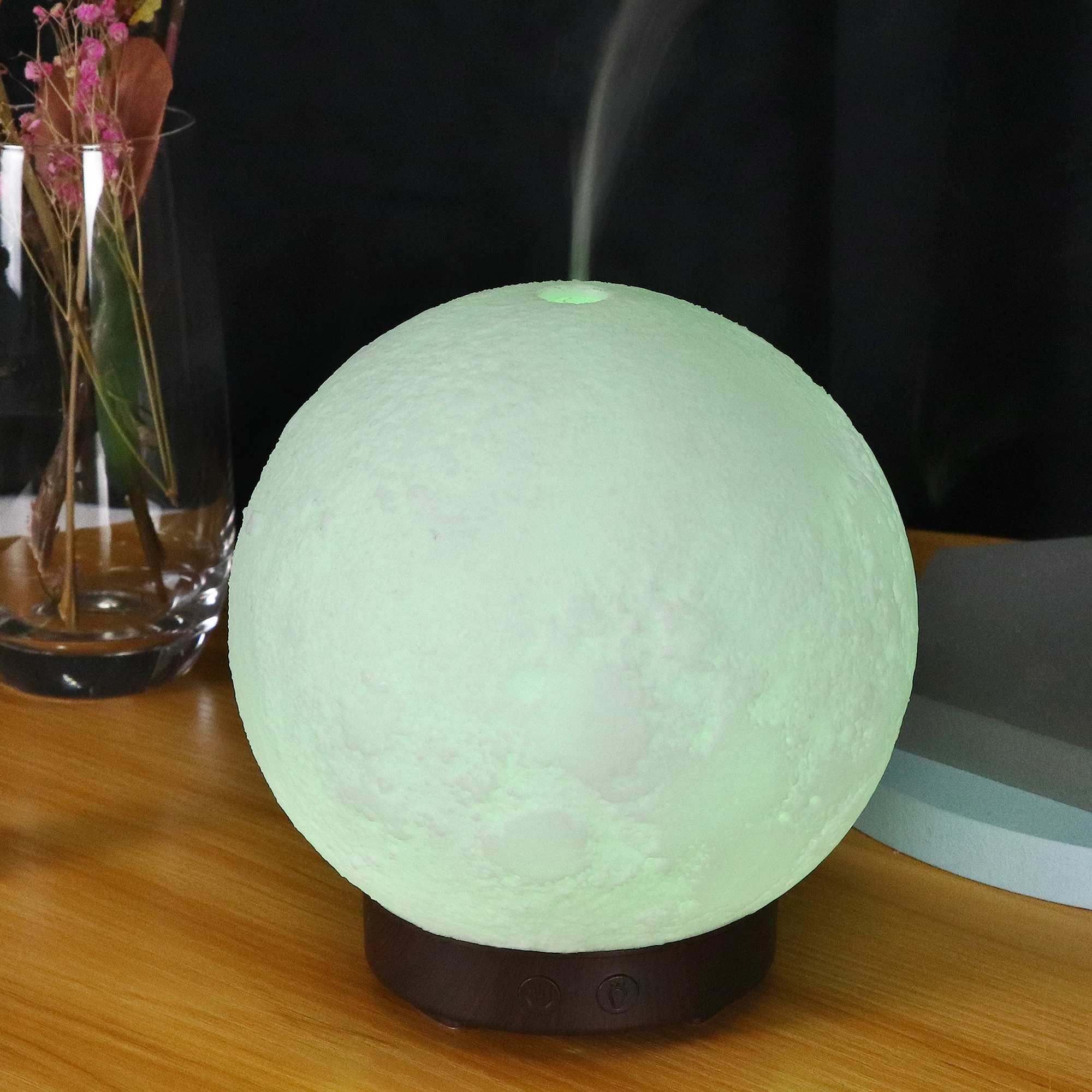 Moon Light Ultrasonic Humidifier Aroma Diffuser for Relaxation and Wellness. Enjoy aromatherapy, clean air and a soothin — photo 2