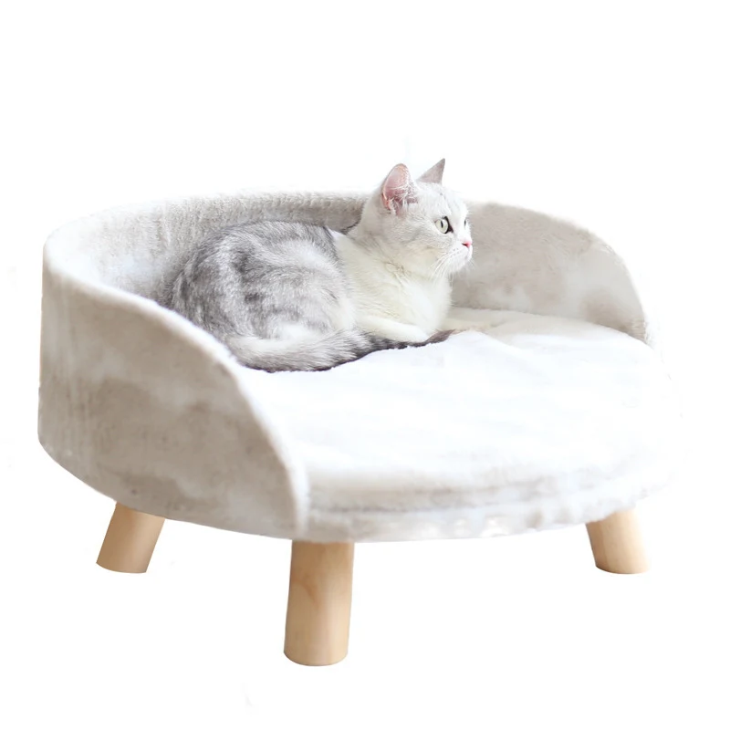 Teddy Puppy Dog Bed Kitten High Sofa Nest, a cozy and comfortable pet bed ideal for puppies and kittens, providing a sof — photo 1