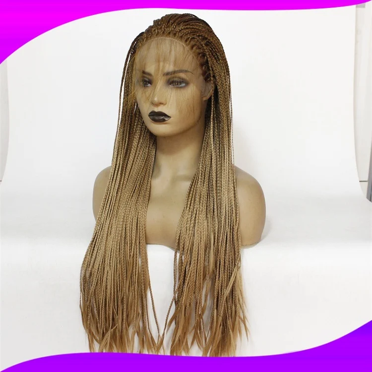 Long Straight Hair Front Lace Wig made of Chemical Fiber High Temperature Silk, Half Hand Woven Headgear, for everyday o — photo 4