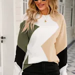 Green and white with apricot